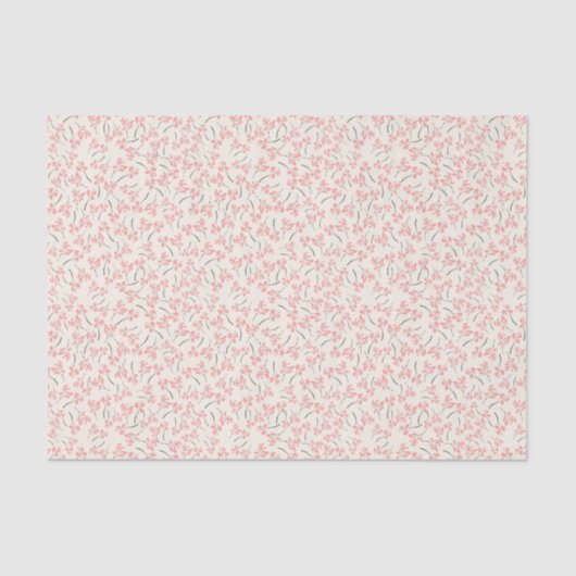 Gigi Collectie Pink Branches Tissue Paper Cream Tissuepapier (Voorkant)