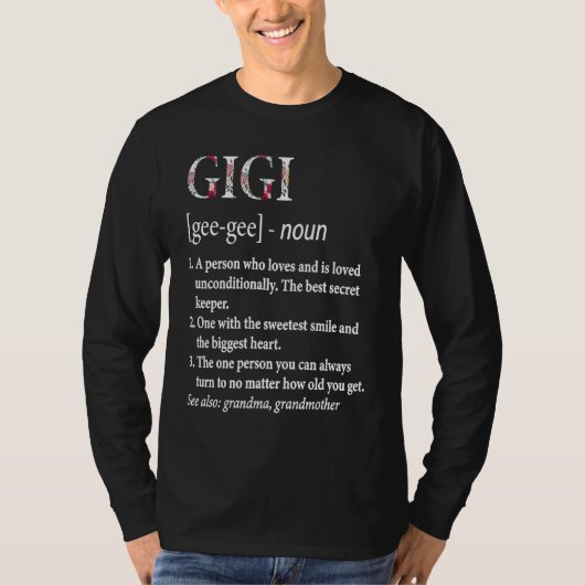 Gigi de beste geheimhouder   Oma T-shirt (Voorkant)