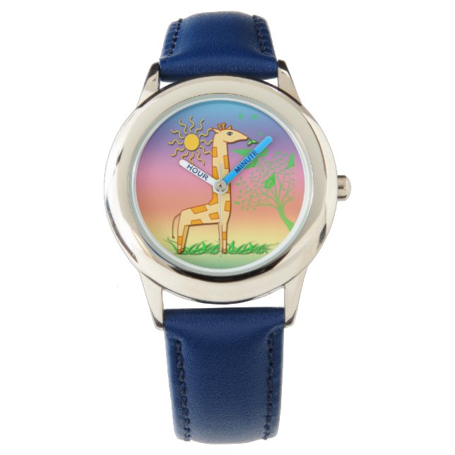 Gigi de Giraffe Leuk Kind horloge (Voorkant)