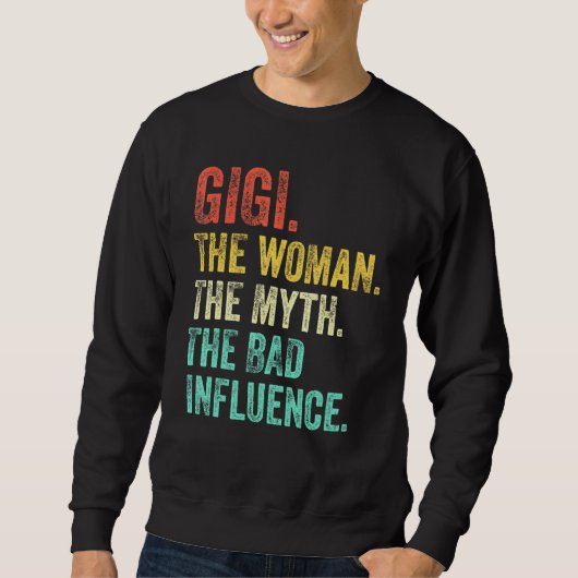 Gigi De Vrouw De Myth De Slechte Influence Retro V Trui (Voorkant)