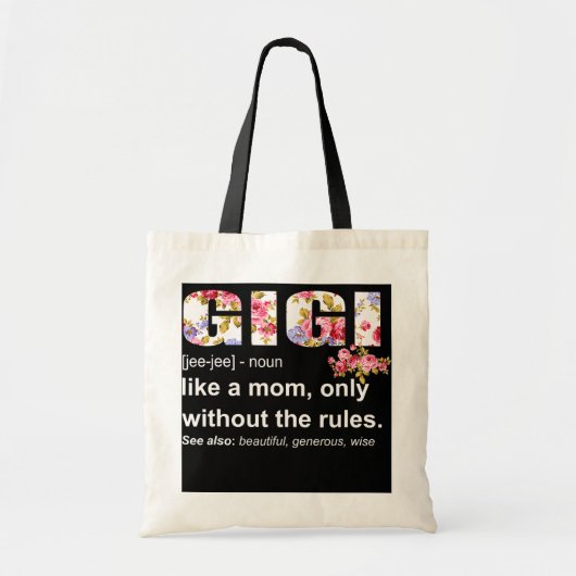 Gigi Definition Funny Grandma Moederdag Women Tote Bag (Voorkant)