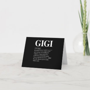 Gigi Definition Grandma Moederdag Gifts Women Kaart