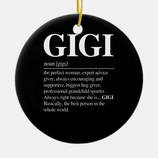 Gigi Definition Grandma Moederdag Gifts Women Keramisch Ornament (Voorkant)