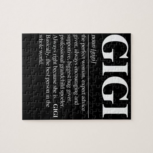 Gigi Definition Grandma Moederdag Gifts Women Legpuzzel (Horizontaal)