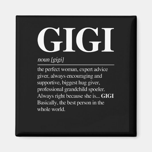 Gigi Definition Grandma Moederdag Gifts Women Magneet (Voorkant)