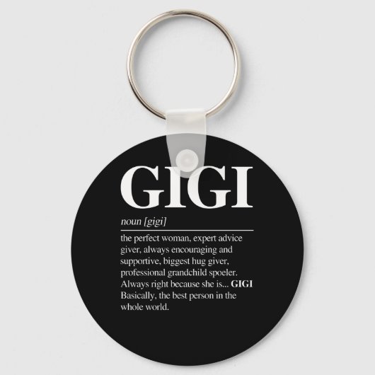 Gigi Definition Grandma Moederdag Gifts Women Sleutelhanger (Voorkant)