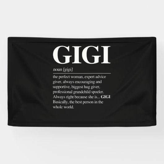 Gigi Definition Grandma Moederdag Gifts Women Spandoek (Horizontaal)