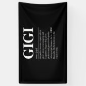 Gigi Definition Grandma Moederdag Gifts Women Spandoek (Verticaal)