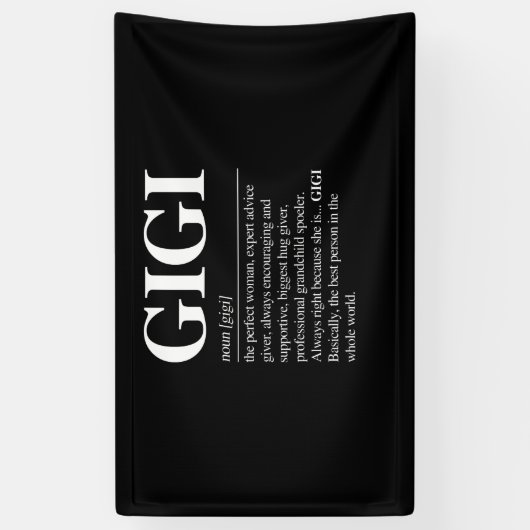 Gigi Definition Grandma Moederdag Gifts Women Spandoek (Verticaal)