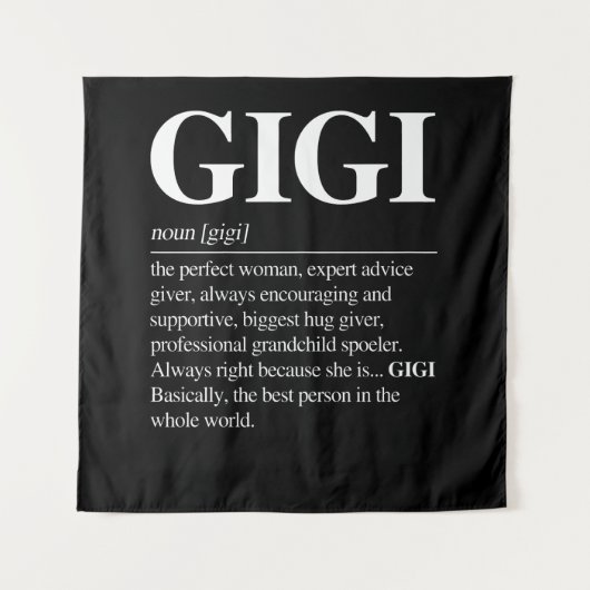 Gigi Definition Grandma Moederdag Gifts Women Wandkleed (Voorkant)