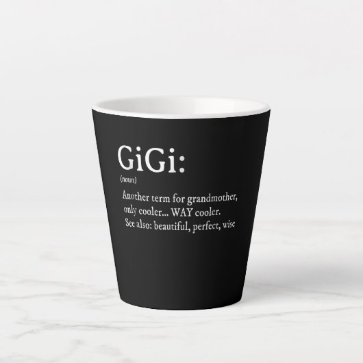 Gigi Definition T Women Gigi Gift Grandma Birthday Latte Mok (Voorkant)