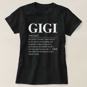 Gigi Definition TShirt Women Gigi Gift Grandma