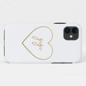 Gigi Elegant Golden Gradient Heart Grandma Gift Case-Mate iPhone Case (Achterkant (horizontaal))