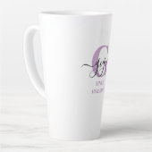 Gigi Elegant Script Monogram Lila Wit Latte Mok (Linkerhoek)