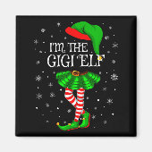 Gigi Elf Christmas Matching Family Women Girls Elf Magneet (Voorkant)
