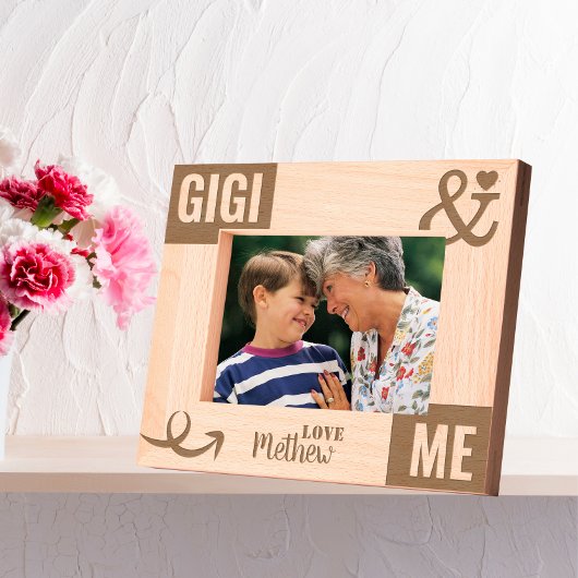 Gigi en mij foto Gift Gegraveerde Lijstjes