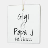 Gigi en Papa J First Grandchild Ornament (Links)