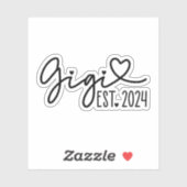 Gigi Est 2024 nieuwe oma Sticker (Vel)
