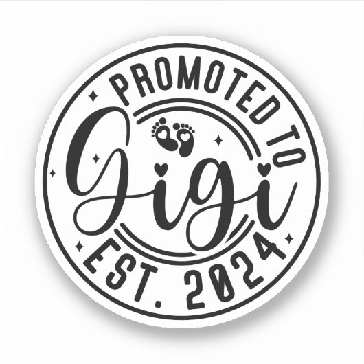 Gigi Est 2024, Zwangerschapsaankondiging voor Gigi Sticker (Voorkant)