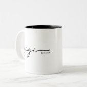 Gigi Est 20XX Mug – Personalized Grandma Gift Tweekleurige Koffiemok (Voorkant links)