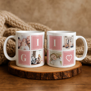 Gigi Foto Collage Aangepaste Reuzen Koffiemok Grote Koffiekop