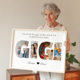 Gigi Fotocollage Erfstuk van Kleinkinderen Poster