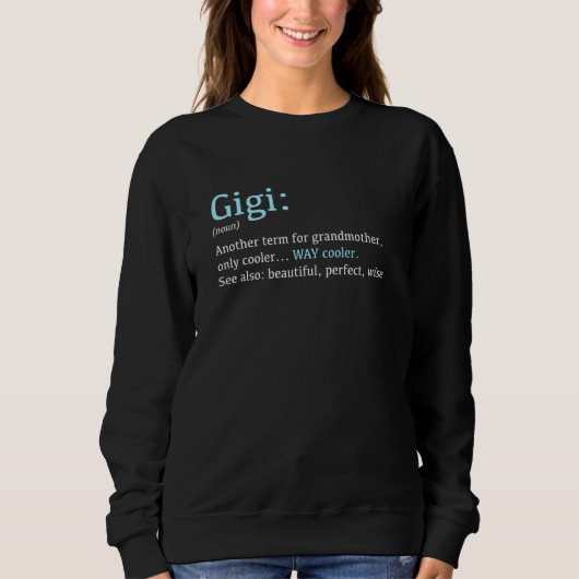 Gigi Funny Definition Noun een andere term Trui (Voorkant)