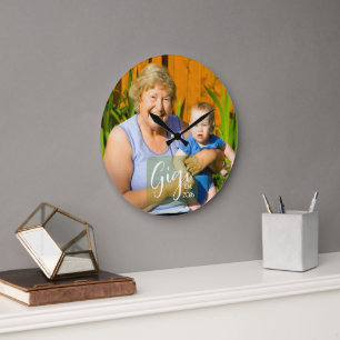 Gigi Gevestigde Foto Cadeau Grote Klok