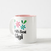 Gigi Gift voor oma-Moederdag Tweekleurige Koffiemok (Voorkant links)