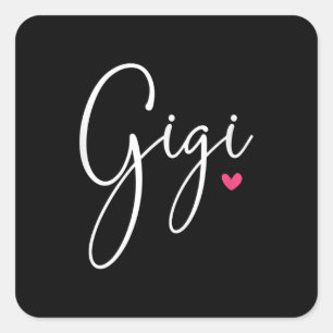 Gigi Gift Women Grandma kerstcadeaus kleinkinderen Vierkante Sticker