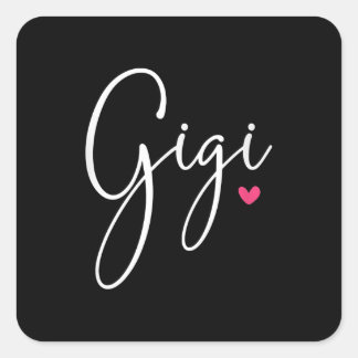 Gigi Gift Women Grandma kerstcadeautjes kleinkinde Vierkante Sticker