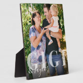 Gigi & Grandchild Script Naam Foto Bewaaradres Fotoplaat (Zijkant)