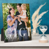 Gigi & Grandchild Script Naam Foto Bewaaradres Fotoplaat (Zijkant)