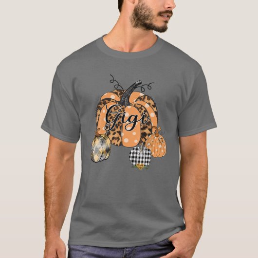Gigi Grandkids Pumpkin Art T-shirt (Voorkant)