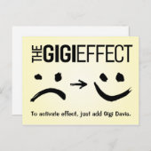 Gigi Greeting - Presentatie van "het Gigi-effect" Briefkaart (Voorkant / Achterkant)