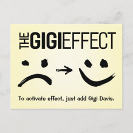 Gigi Greeting - Presentatie van "het Gigi-effect" Briefkaart