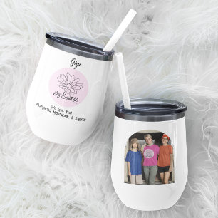 Gigi Hey Mooie Roze Familie Foto Waterfles