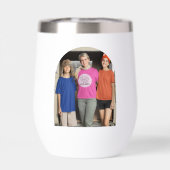 Gigi Hey Mooie Roze Familie Foto Waterfles (Achterkant)