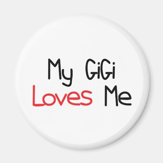 GiGi houdt van me Magneet (Voorkant)