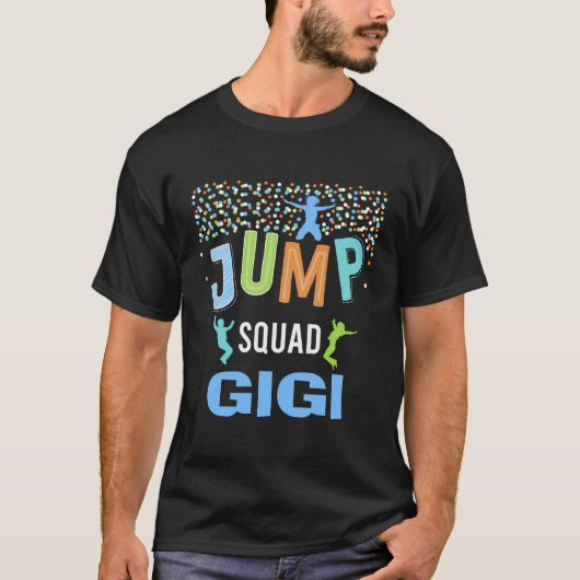 Gigi Jump Squad Verjaardag Jongen Trampoline Jumpe T-shirt (Voorkant)