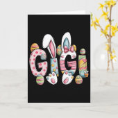Gigi Konijn Oren Coquette Strik Bloemend Moeder Mo Kaart (Gele Bloem)