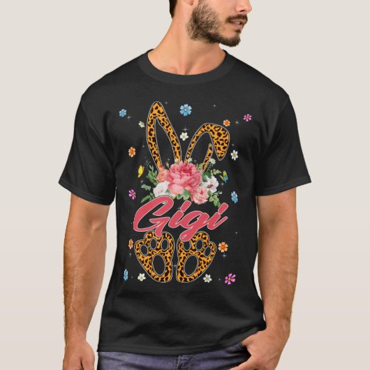 Gigi Leopard Bunny Matching Family Easter Day Part T-shirt (Voorkant)