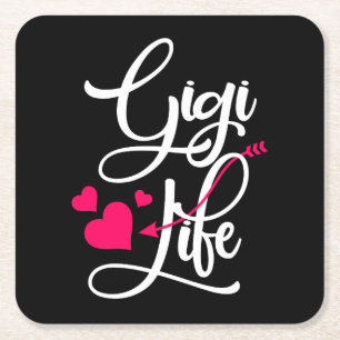 Gigi Life Gift Moederdag Birthday Grandma Kartonnen Onderzetters