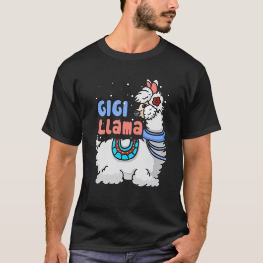 Gigi Llama Matching Family Kerstpyjama Gifts T-shirt (Voorkant)