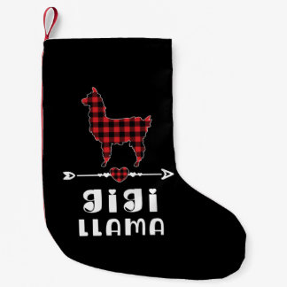 Gigi Llama met Kerstmis Pajama Red Pset Buffalo Gi Kleine Kerstsok