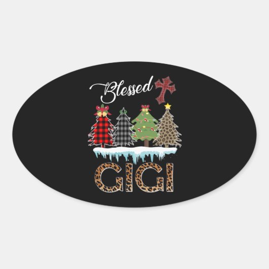 Gigi Lover | Gezegende Gigi Ovale Sticker (Voorkant)
