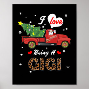 Gigi Lover   Ik hou van een Gigi-kerstboom Poster