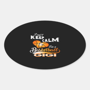 Gigi Lover Ik kan Calm niet houden, ik ben Baske Ovale Sticker