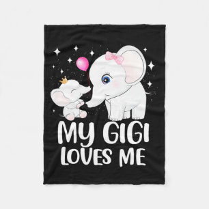 Gigi Loves Me Schattige Olifant T-shirt Voor Kinde Fleece Deken