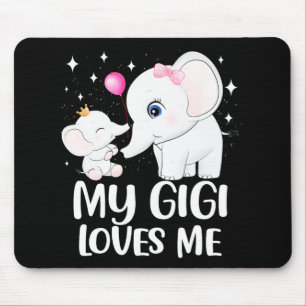 Gigi Loves Me Schattige Olifant T-shirt Voor Kinde Muismat
